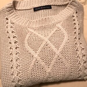 Brandy Melville pullover loose knit sweater neutral cream color